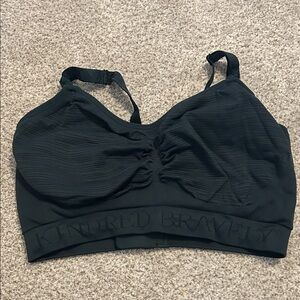 Kindred Bravely Black Nursing Bralette - Seamless Support